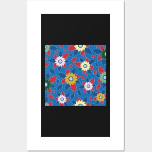 Floral bouquet in bold and vibrant colours Posters and Art